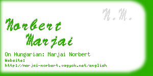 norbert marjai business card